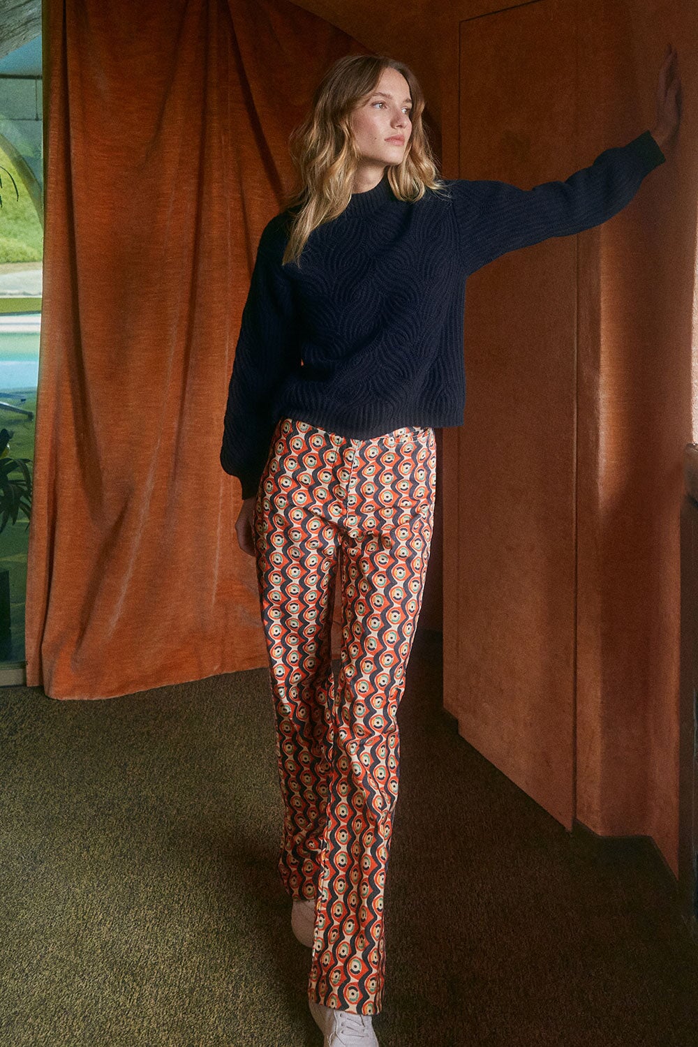 Pantalon Morphée en velours Prunelle