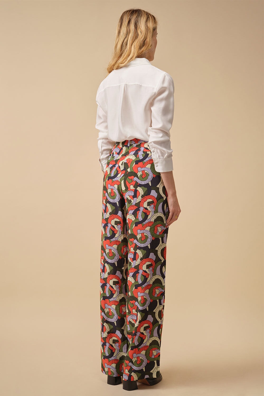 Pantalon Olympe en soie Pégase