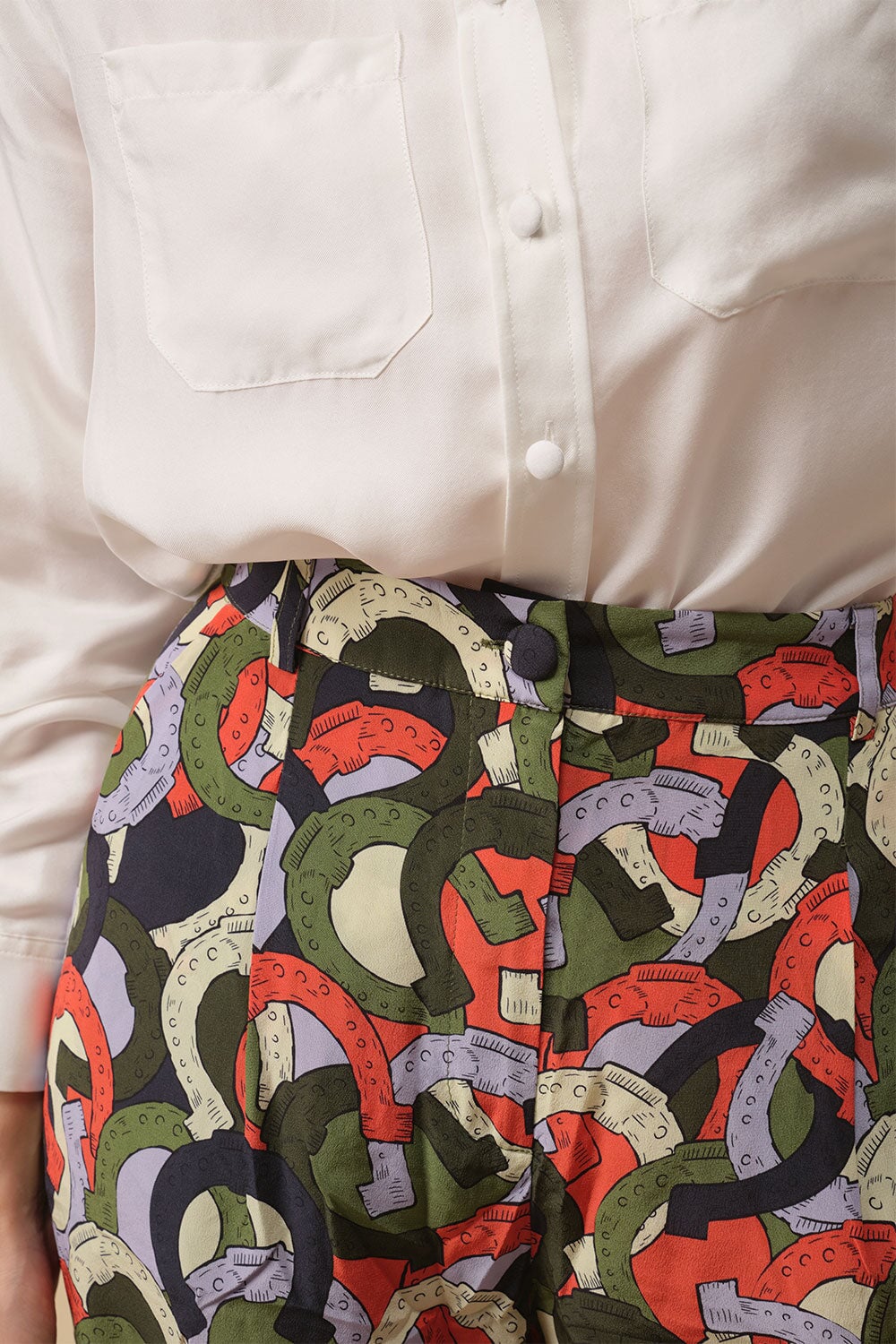 Pantalon Olympe en soie Pégase