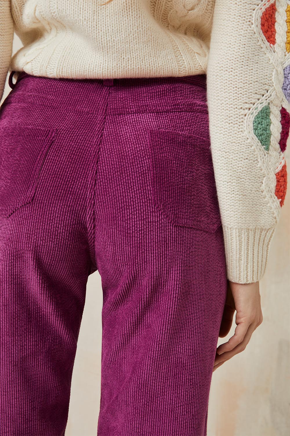 Pantalon Idéaliste en velours Camélia