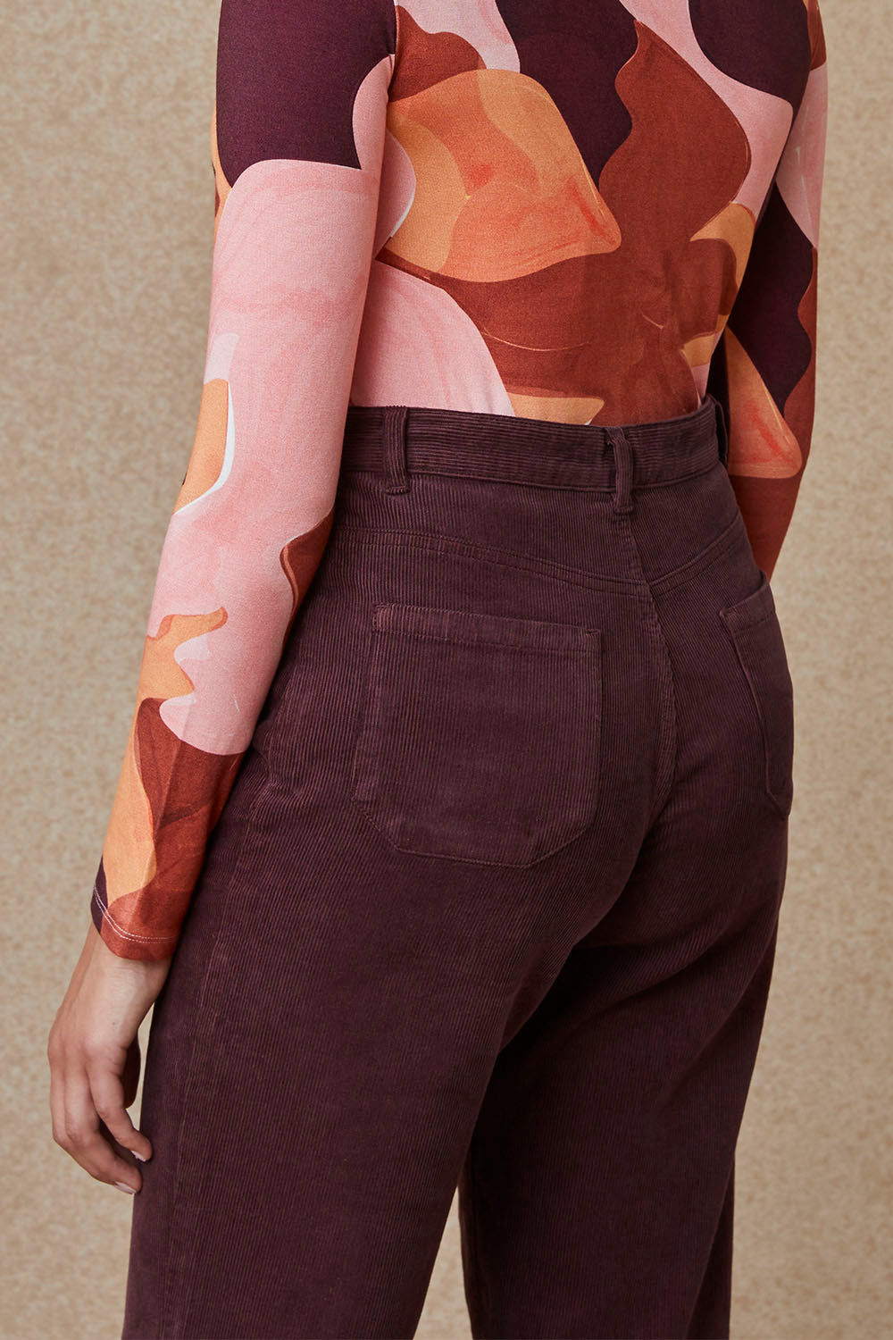 Pantalon Idéaliste en velours Cappuccino