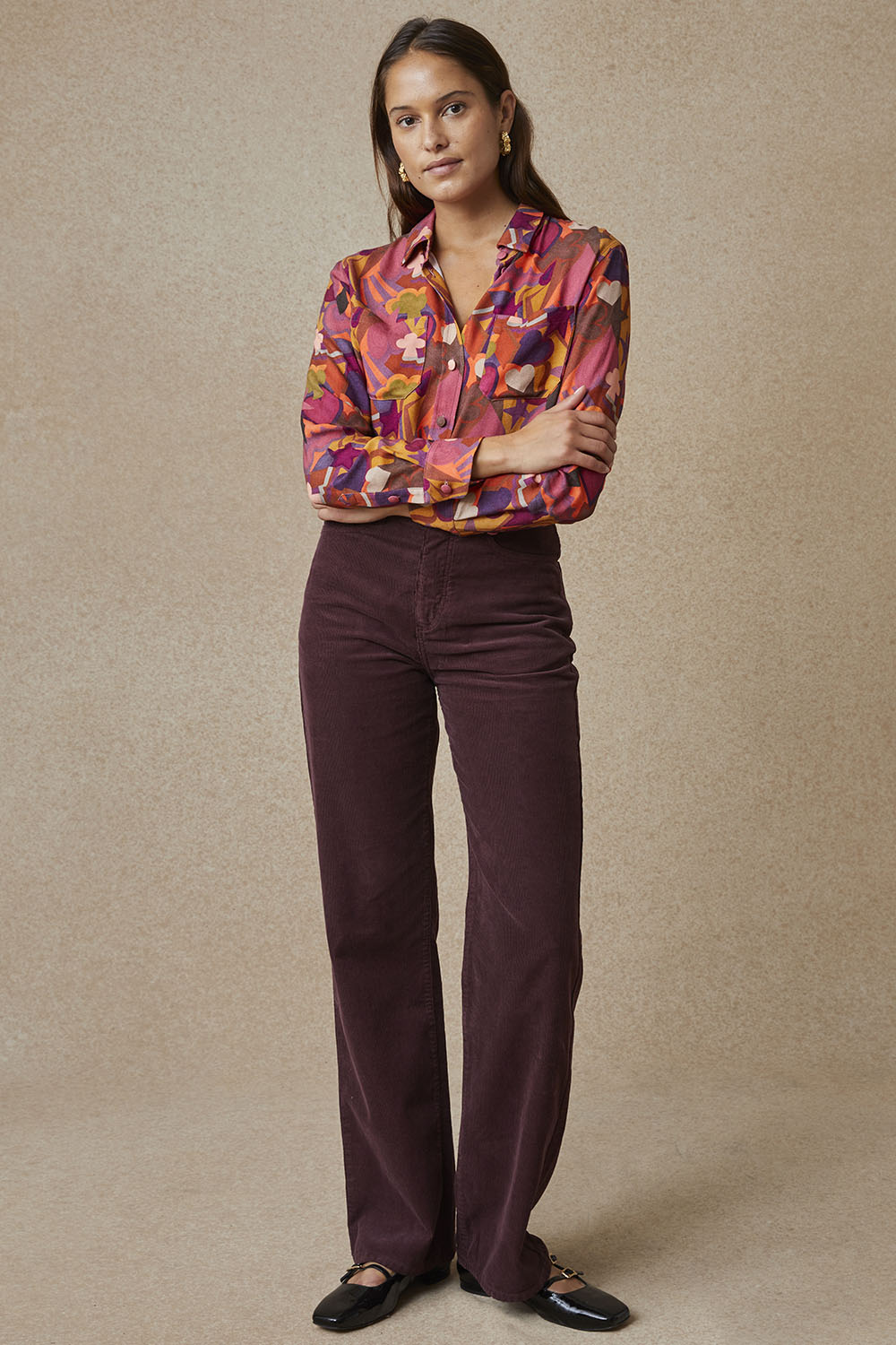 Pantalon Idéaliste en velours Cappuccino