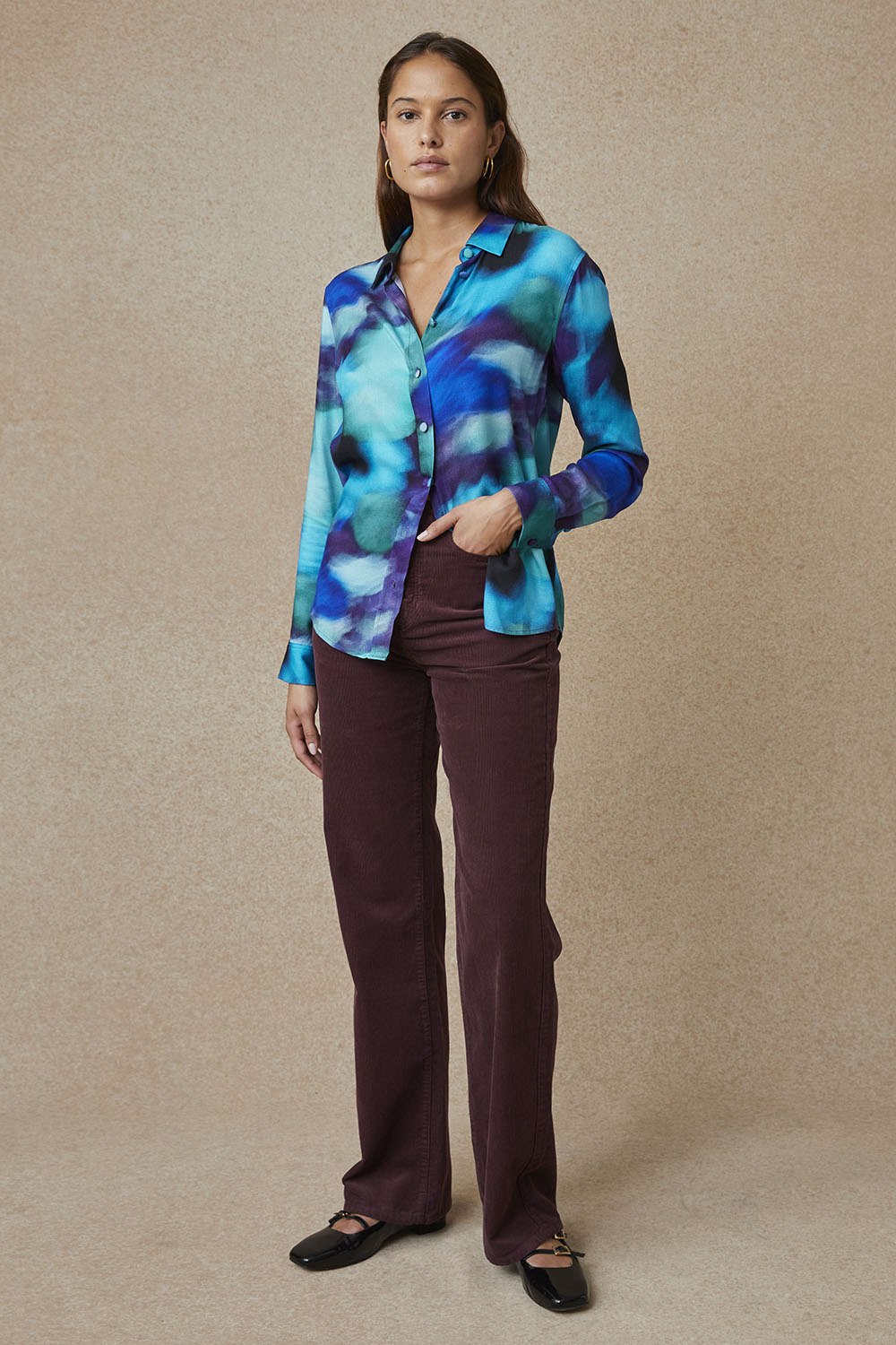 Pantalon Idéaliste en velours Cappuccino