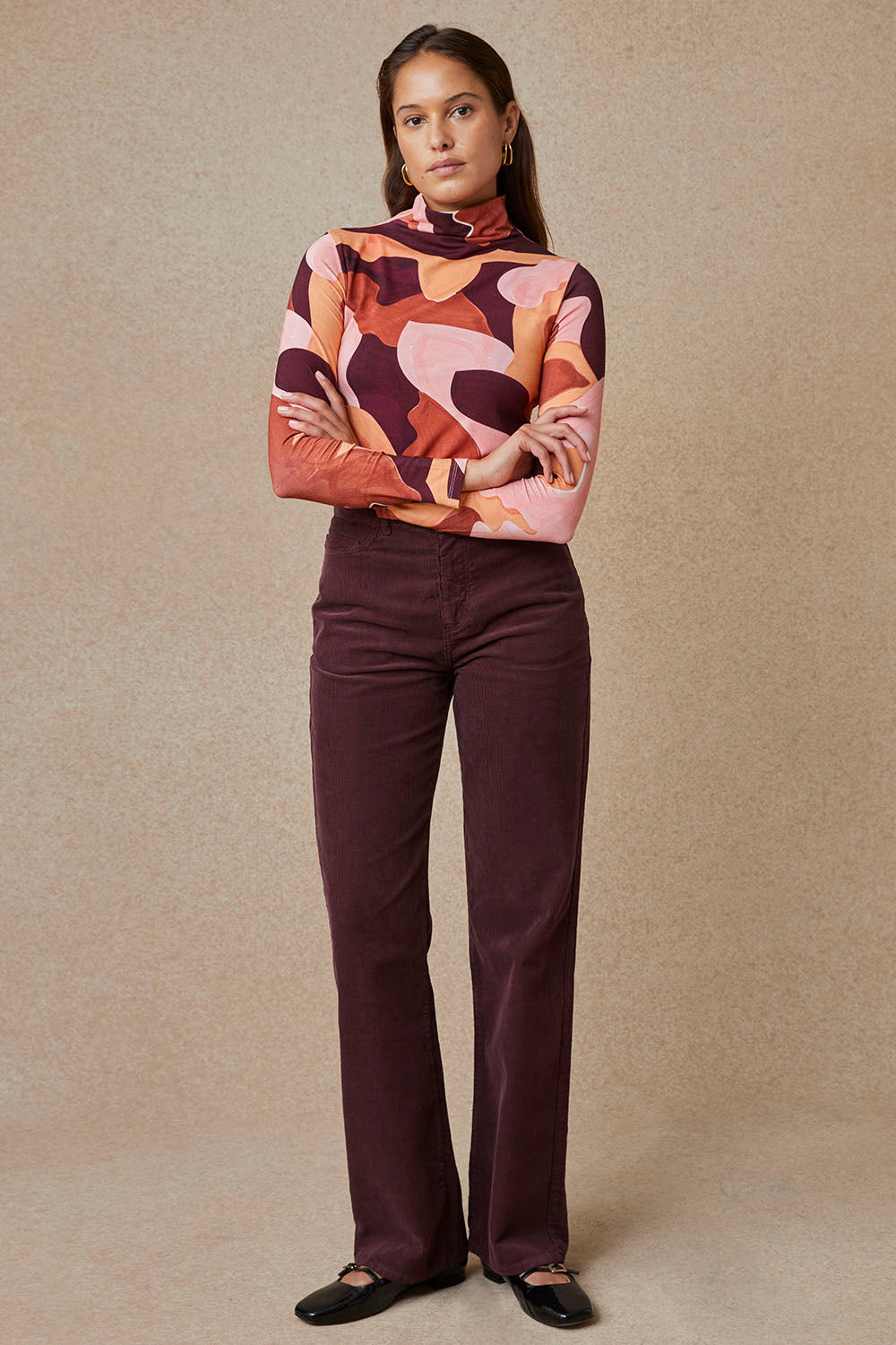 Pantalon Idéaliste en velours Cappuccino