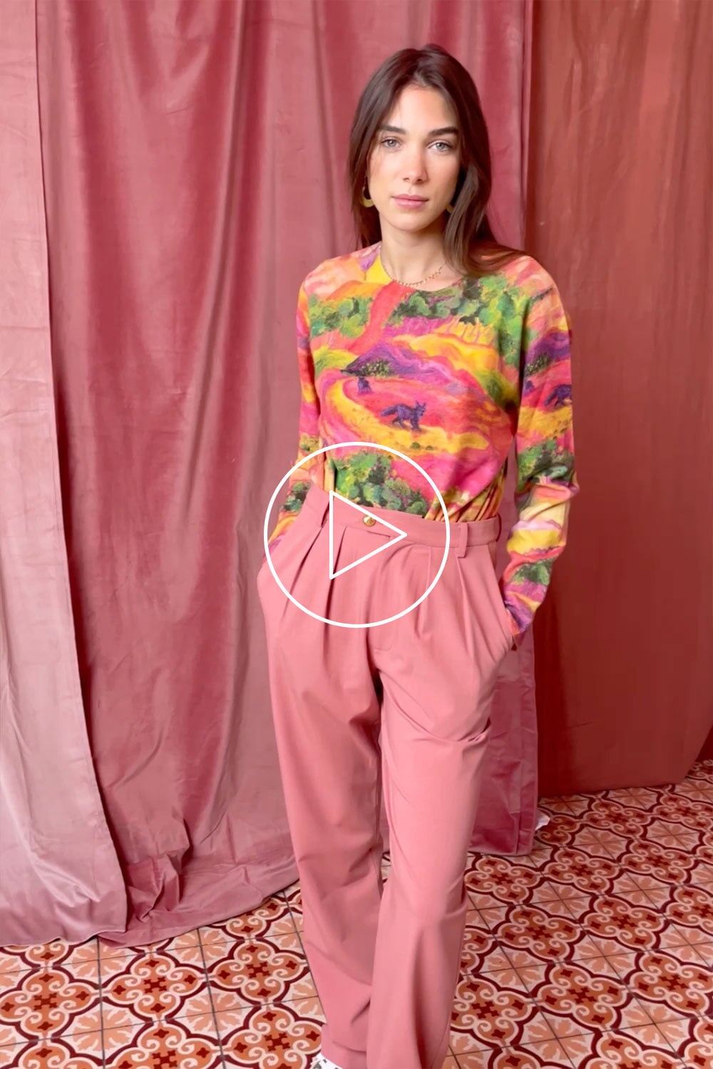 Pantalon Fabuleux Rose Vintage