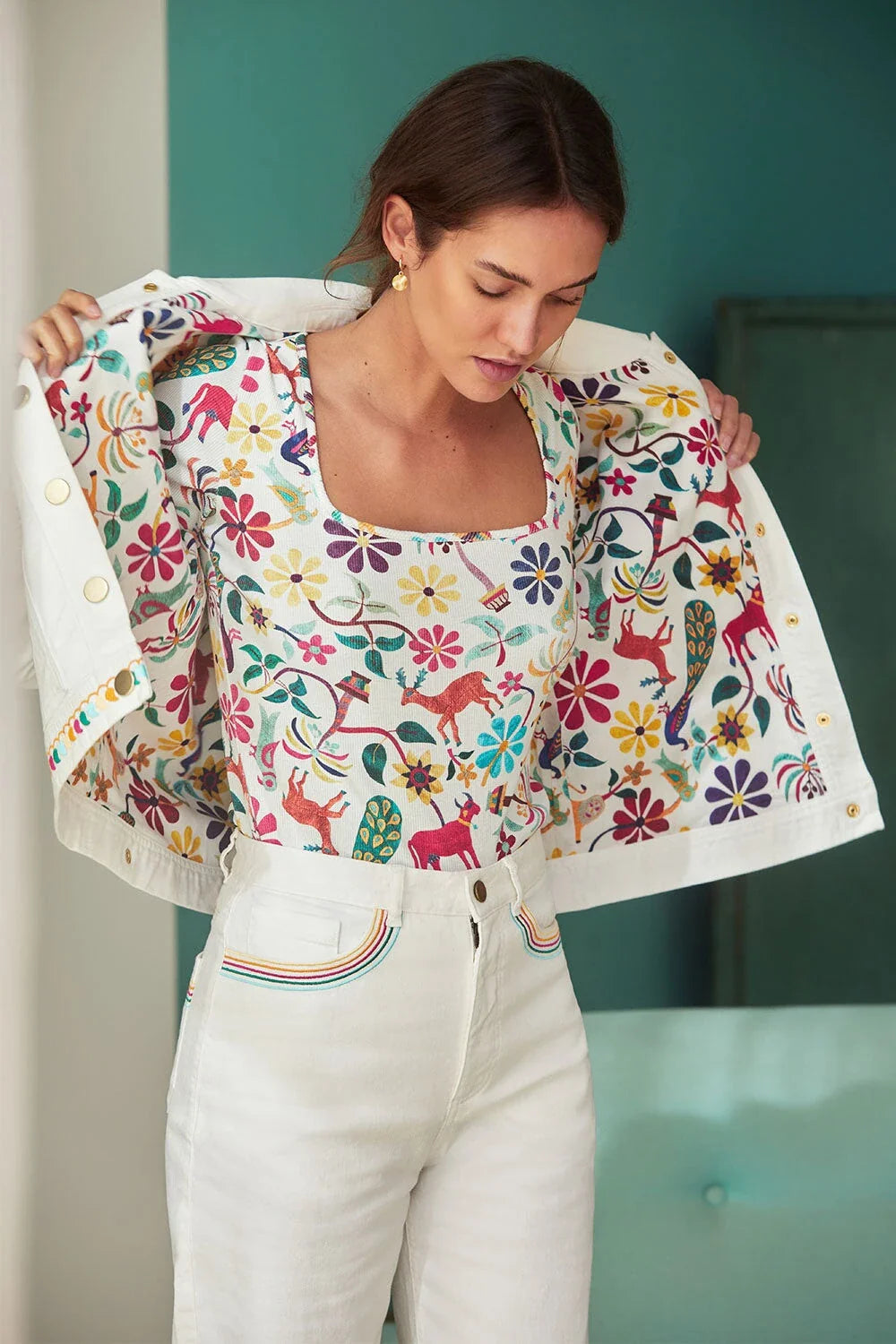 T-shirt Paresseuse en coton Jaipur