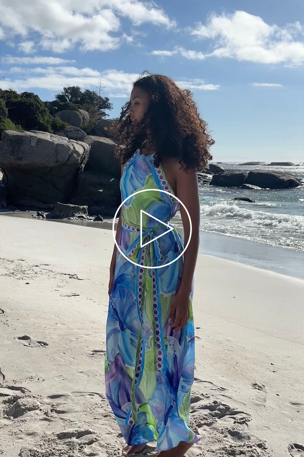 Robe Sirocco Hibiscus Azur