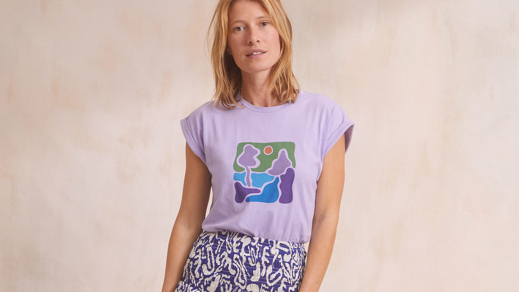 T-shirt Landscape Lavande
