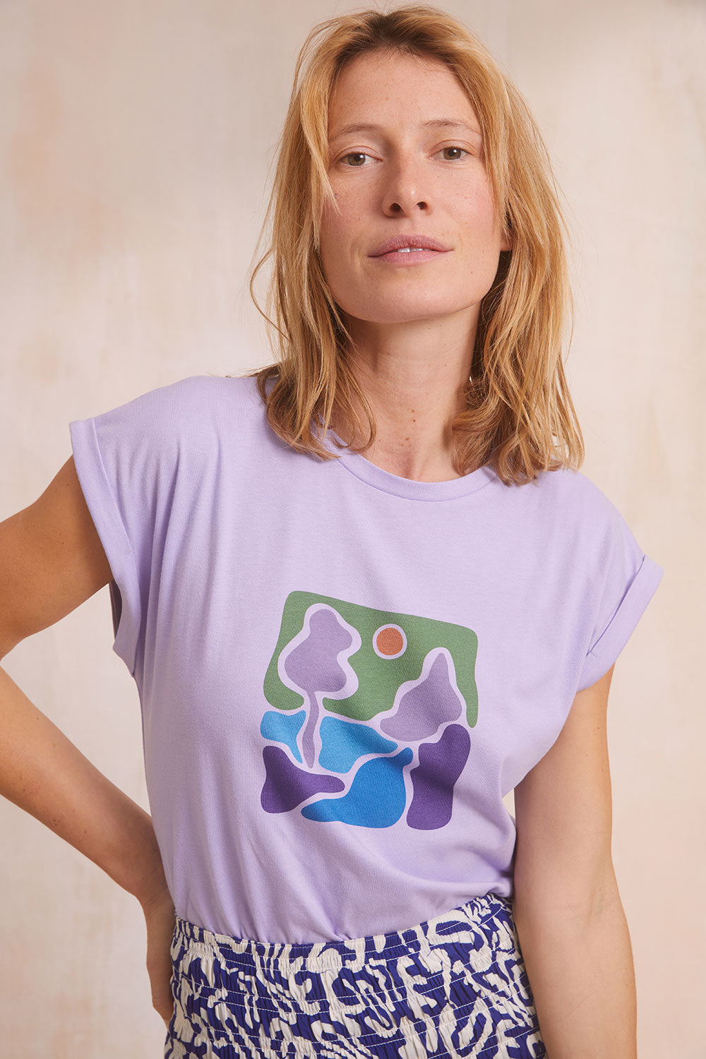 T-shirt Landscape Lavande