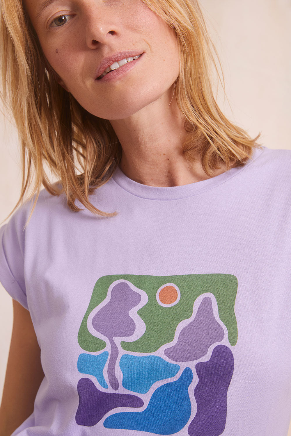 T-shirt Landscape Lavande