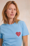 T-shirt Être Soi Bleu Aqua