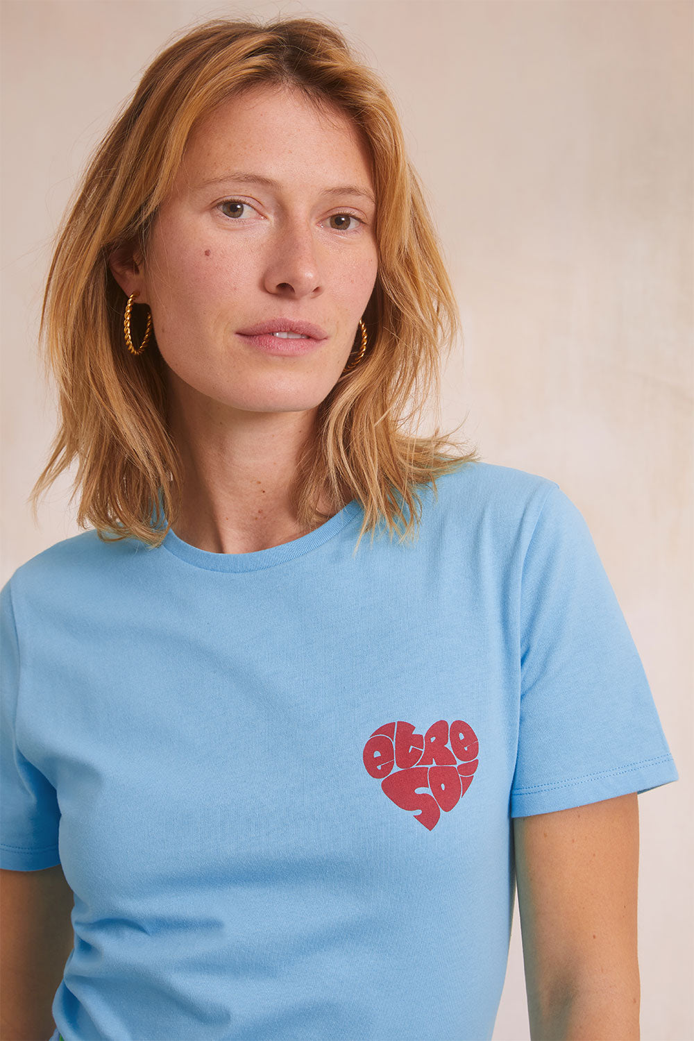T-shirt Être Soi Bleu Aqua