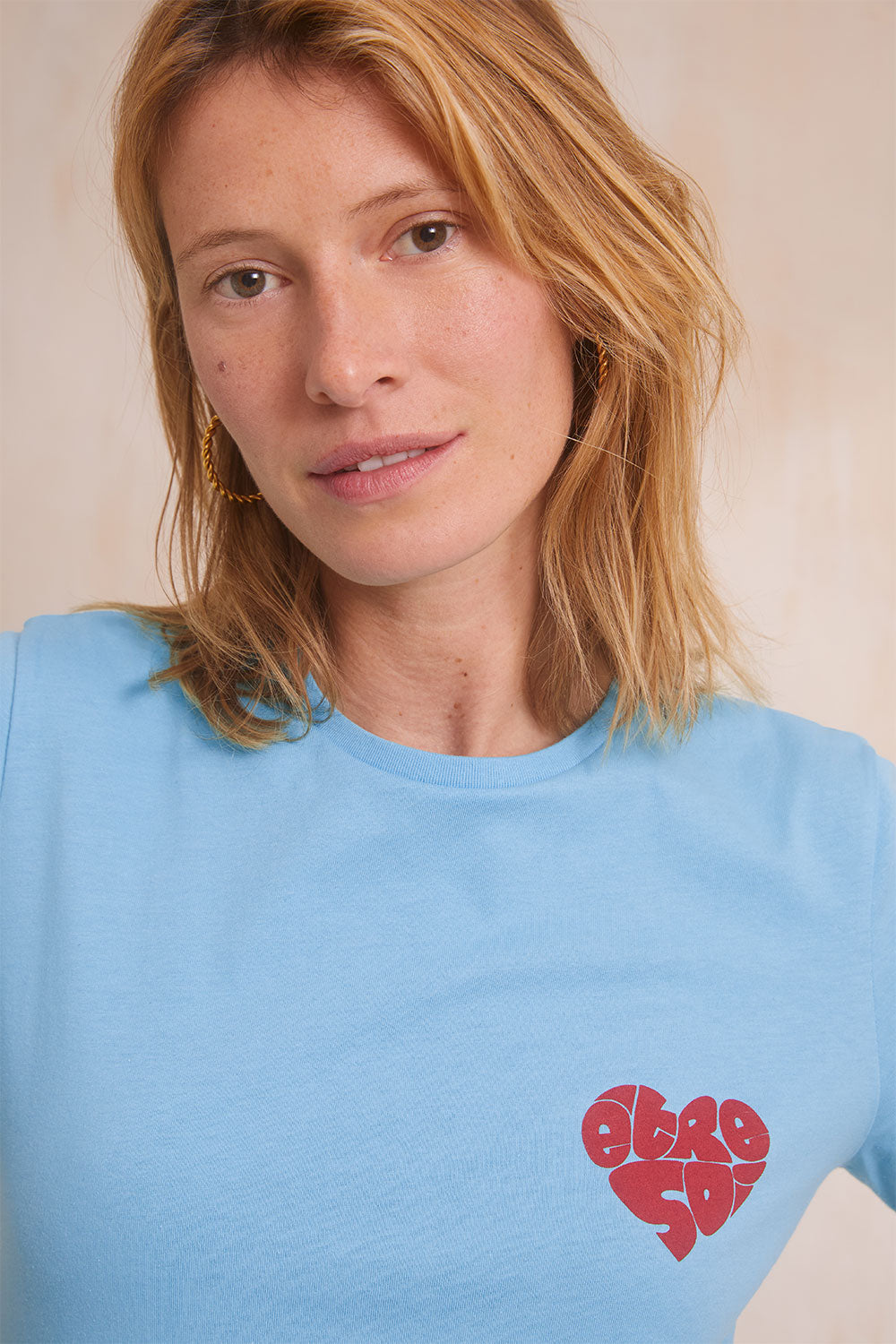 T-shirt Être Soi Bleu Aqua