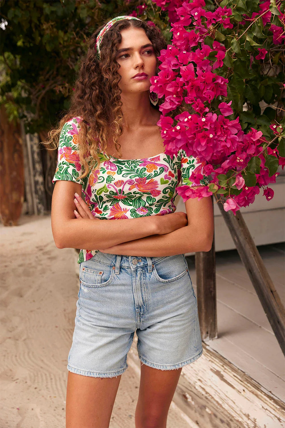 T-shirt Paresseuse en coton Copacabana