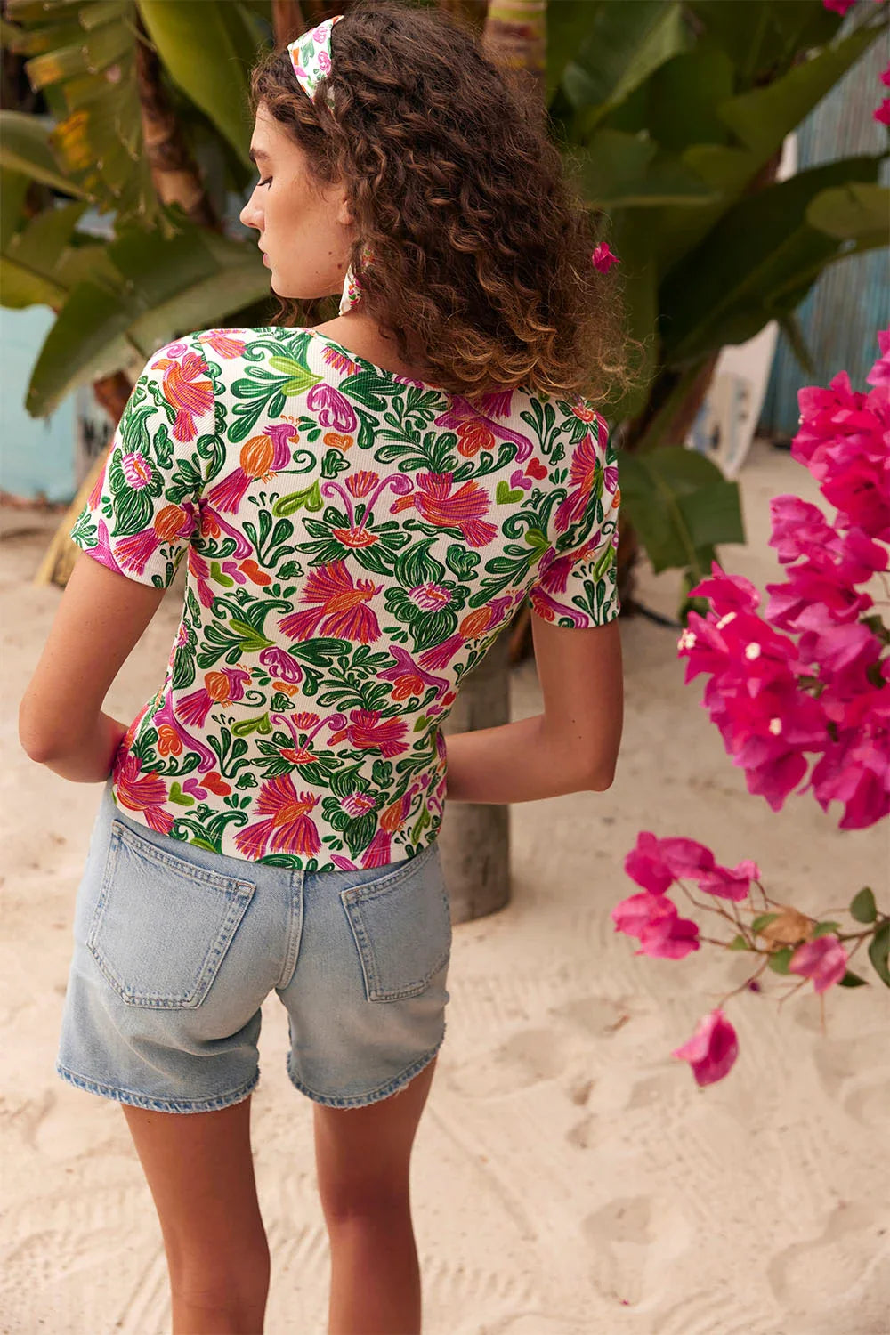 T-shirt Paresseuse en coton Copacabana