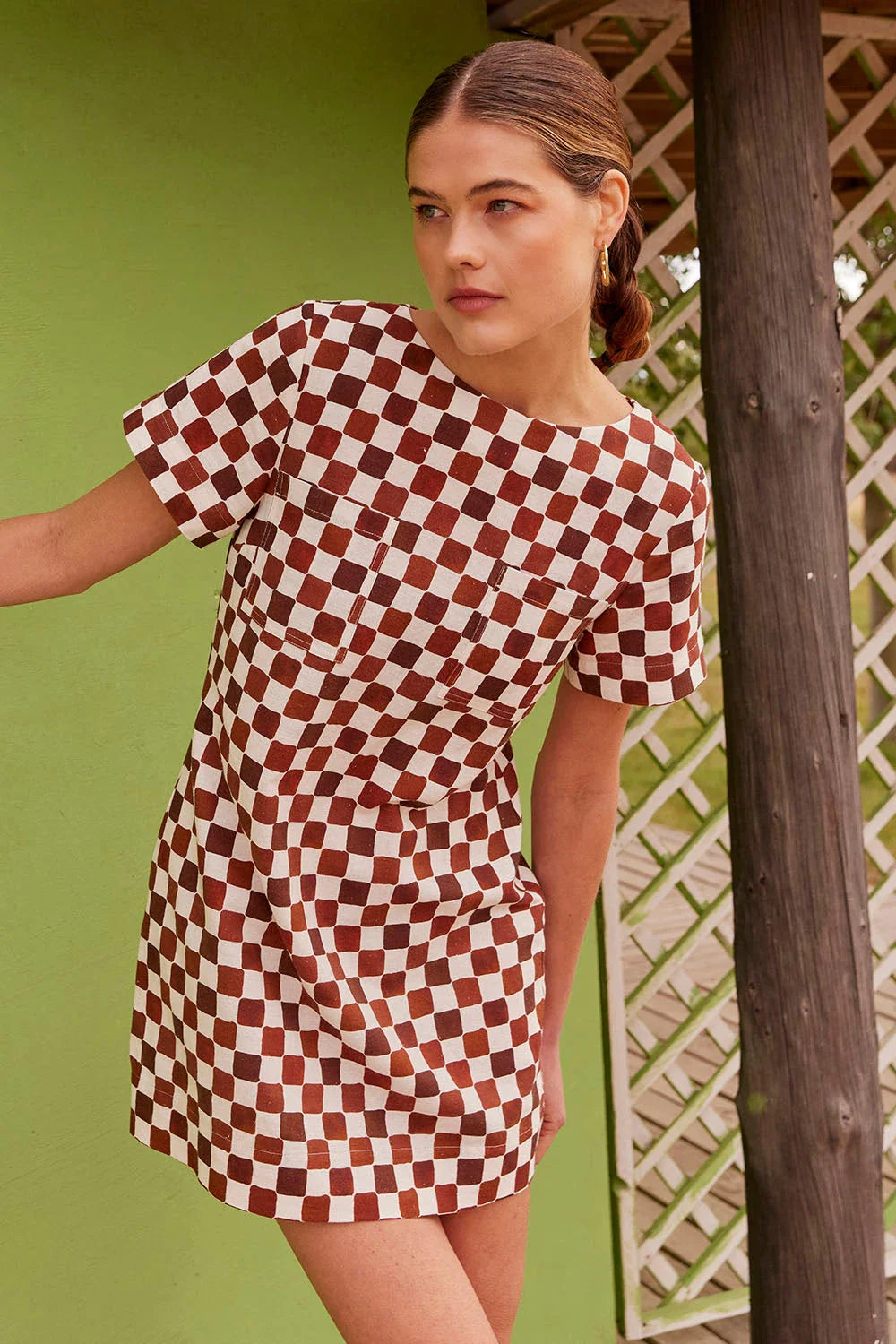 Robe Gaïa Echec et Mat Chocolat