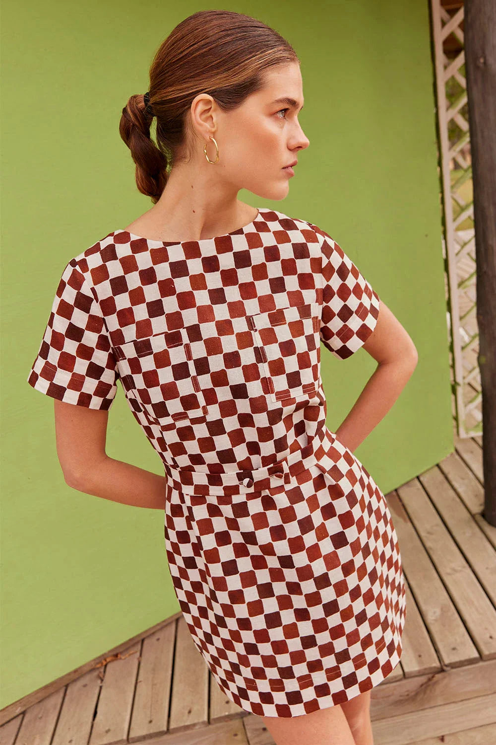Robe Gaïa Echec et Mat Chocolat