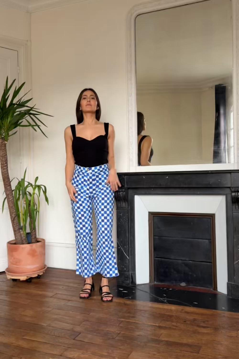 Pantalon L'Eternel Echec et Mat Bleu