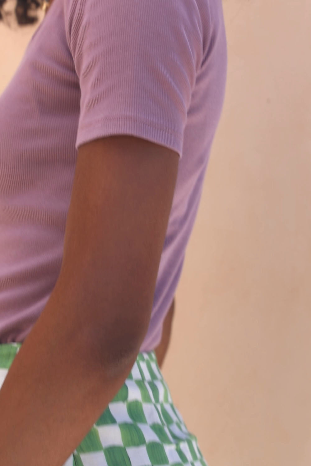 T-shirt Paresseuse en coton Rose